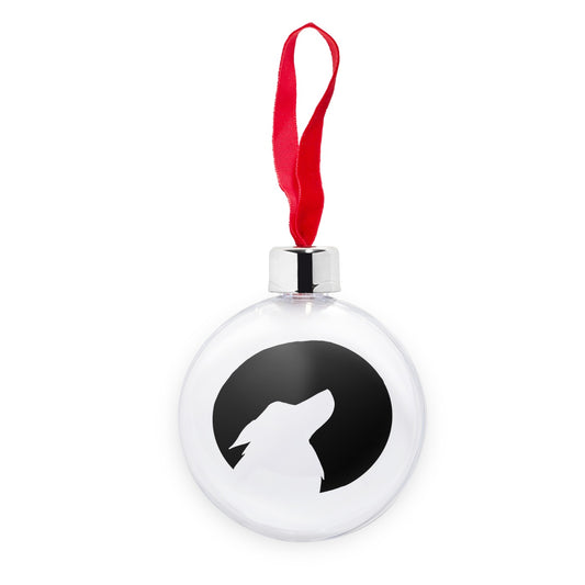 Howling at the moon Halloween  Transparent Christmas bauble