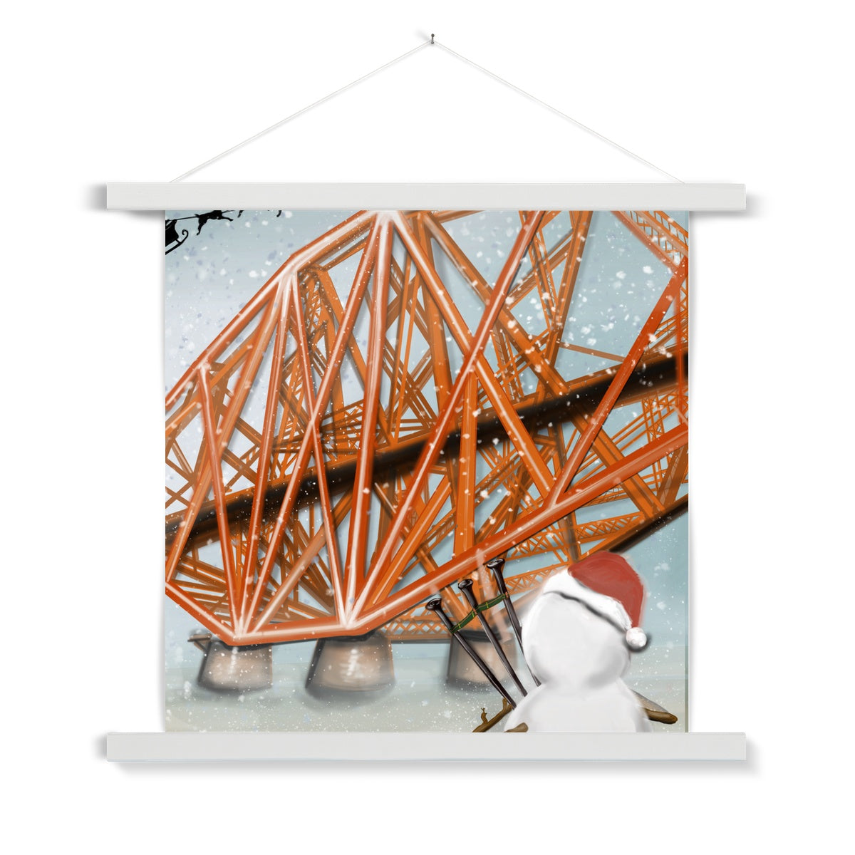 Forth Bridge Bagpiper  Fine Art Print with Hanger