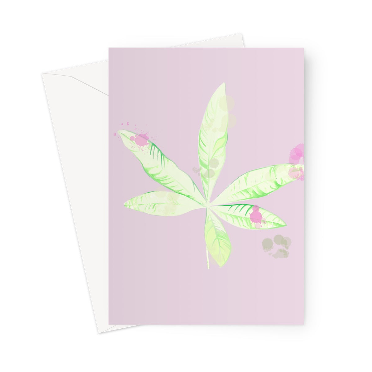 Pachira Houseplant Greeting Card