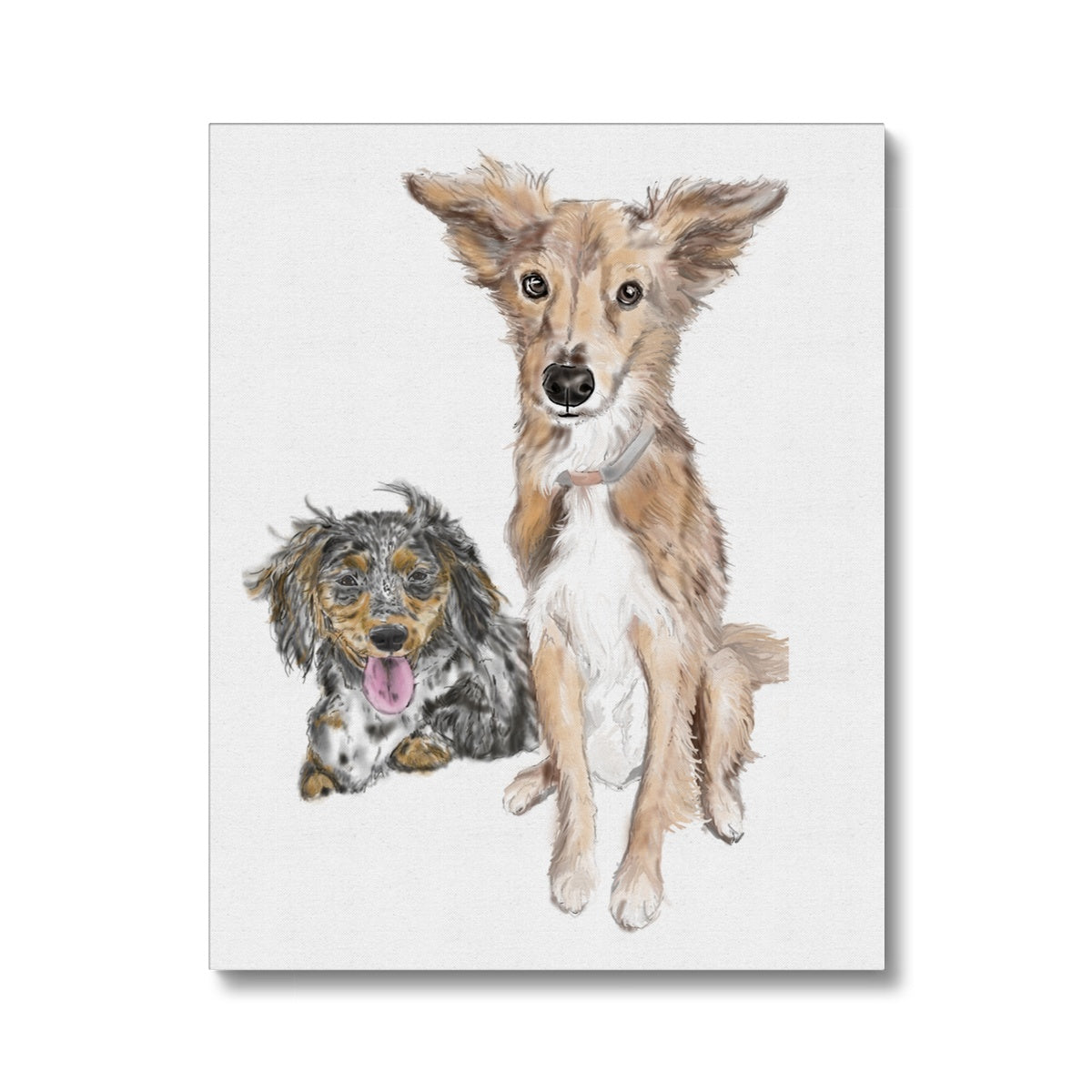 Customer Requests Nicky & Eevee Pet Portrait  Canvas