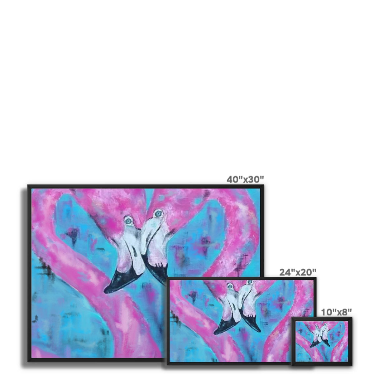 Flamingo Tango Framed Canvas