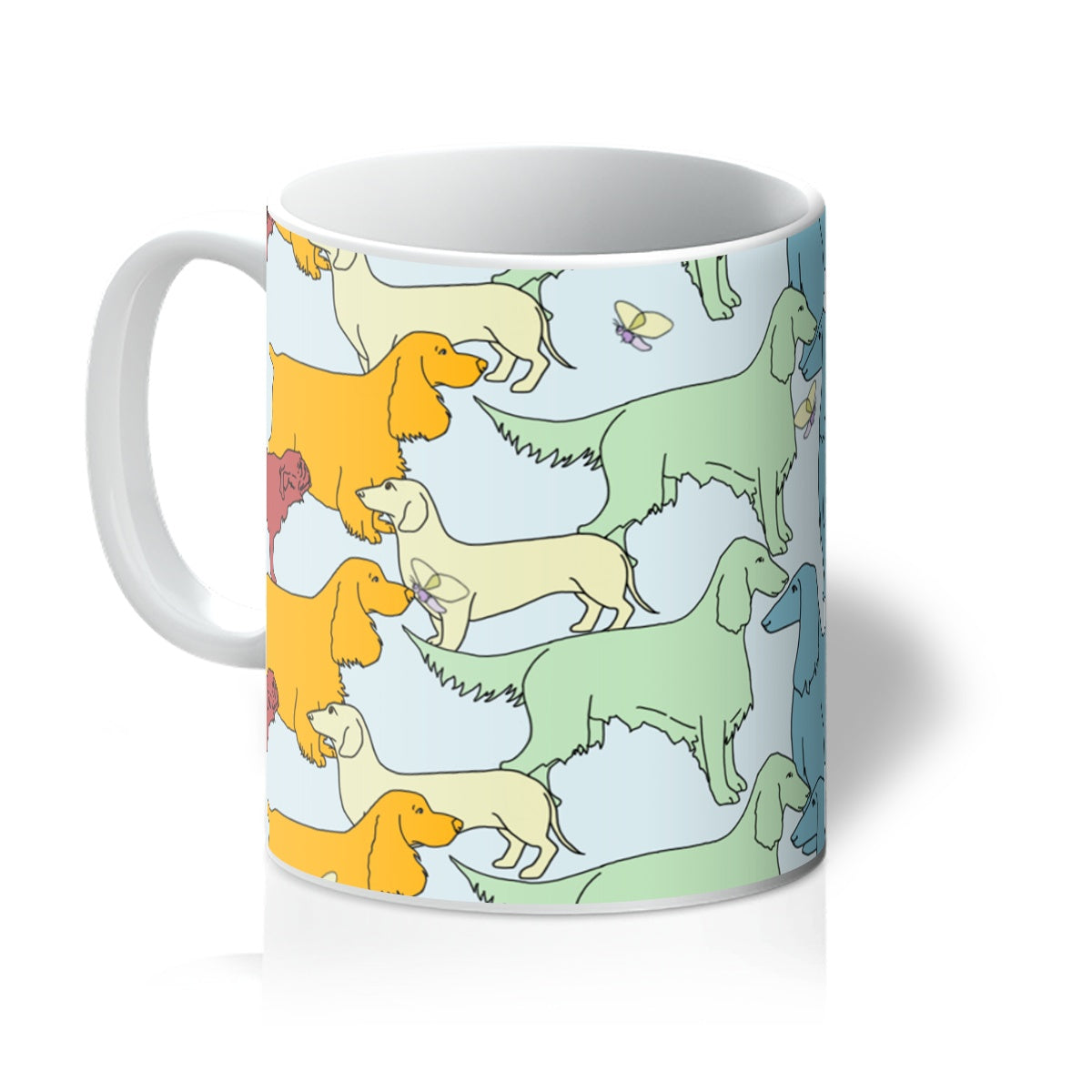 Rainbow Dogs Together  Mug