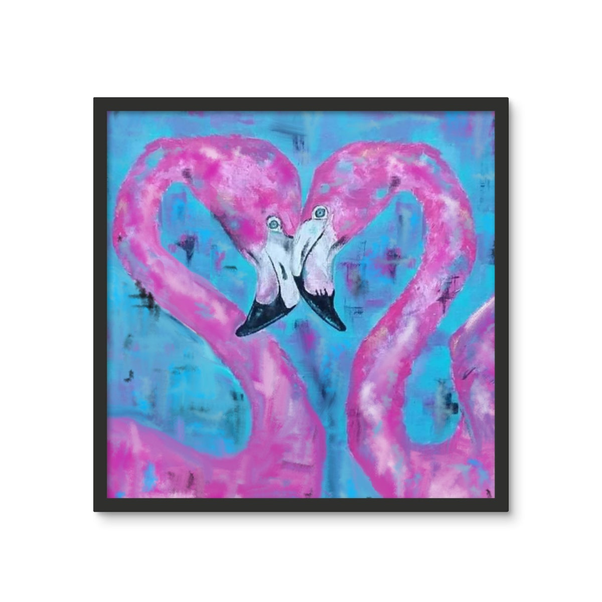 Flamingo Tango Framed Photo Tile