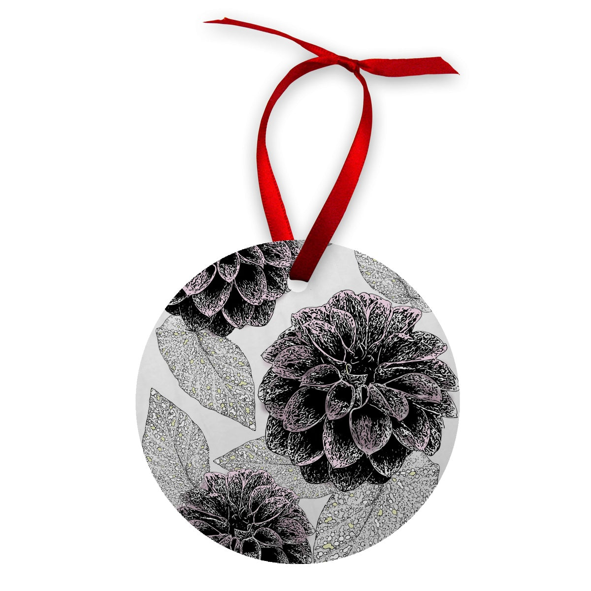 Dahlia Craze Wood Ornament