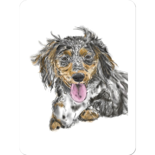 Dachshund Cross Portrait  Sticker