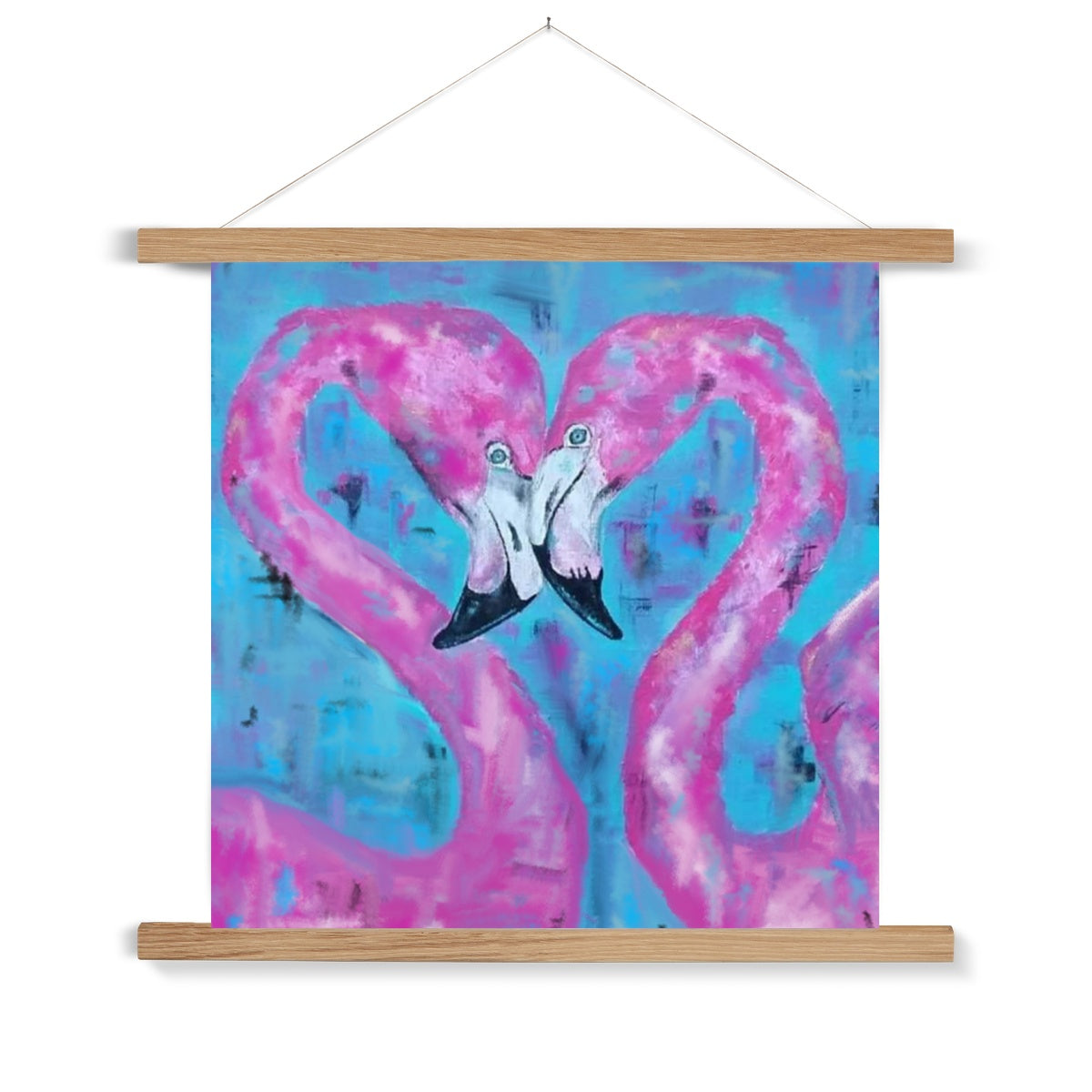 Flamingo Tango Fine Art Print with Hanger