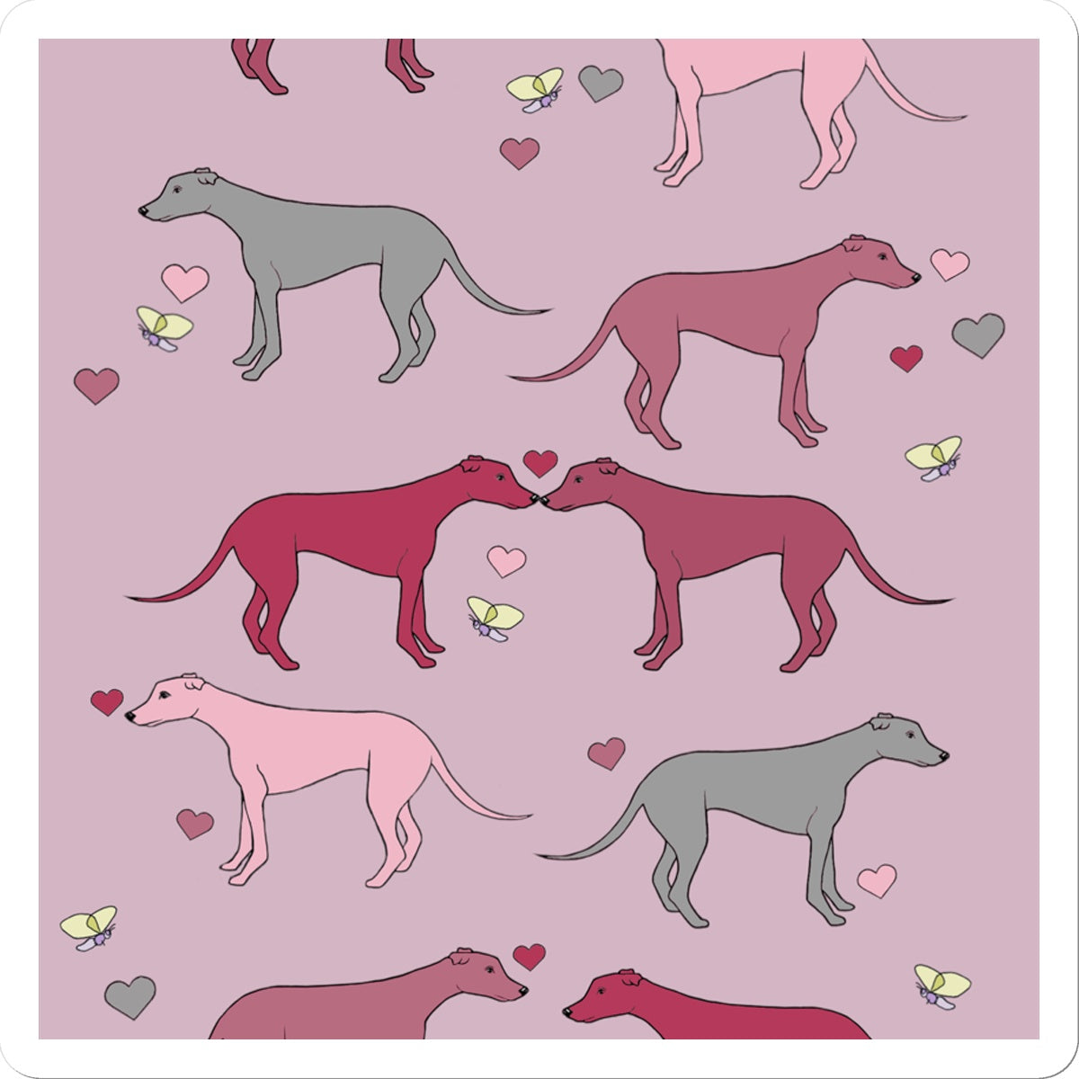 Greyhound Love Rainbow Dogs  Sticker