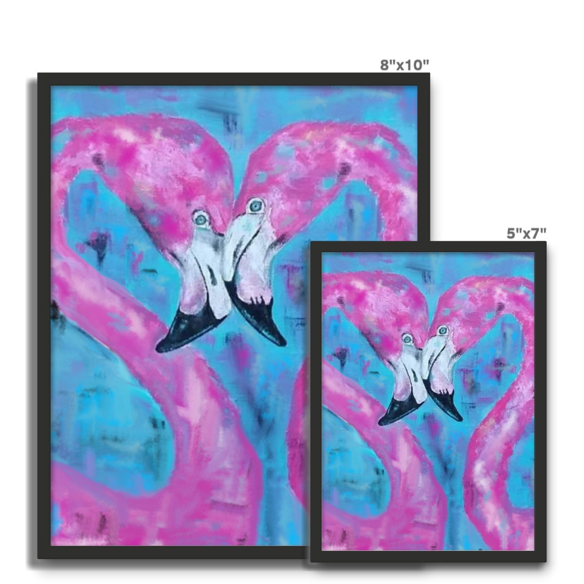 Flamingo Tango Framed Photo Tile