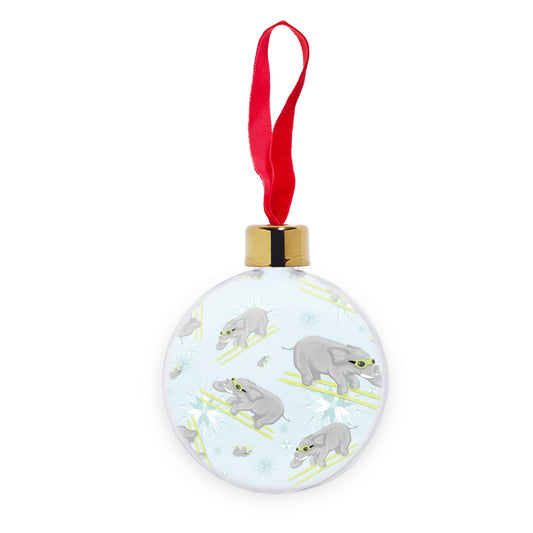 If you've never seen an elephant ski Transparent Christmas bauble