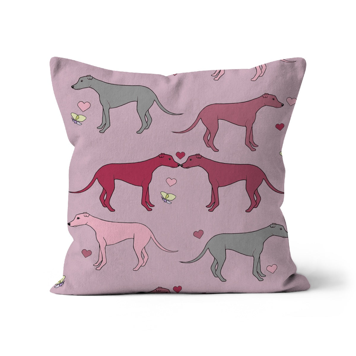 Greyhound Love Rainbow Dogs  Cushion