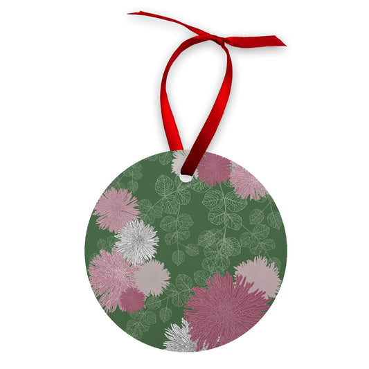 Floral Exuberance  Wood Ornament