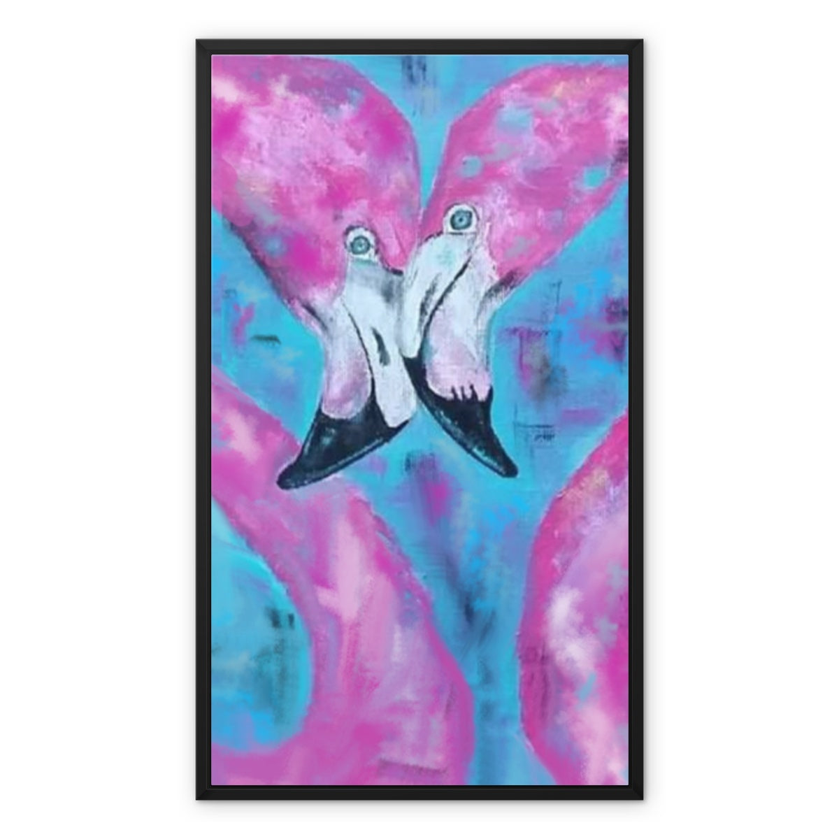 Flamingo Tango Framed Canvas