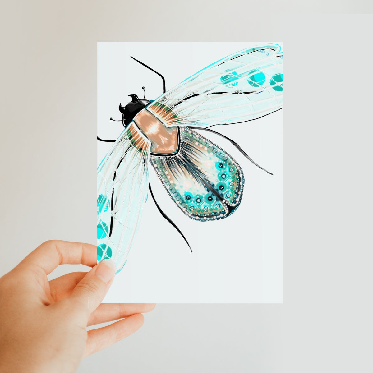 Bejewelled Beetle Bug Classic Postcard