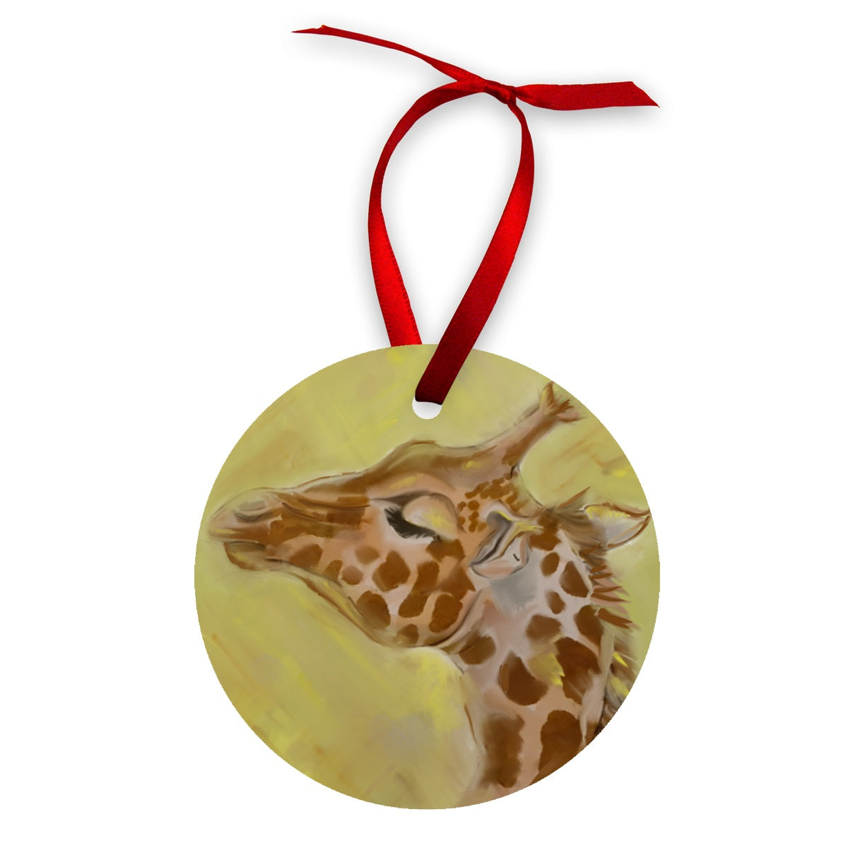 Giraffe Solo Wood Ornament