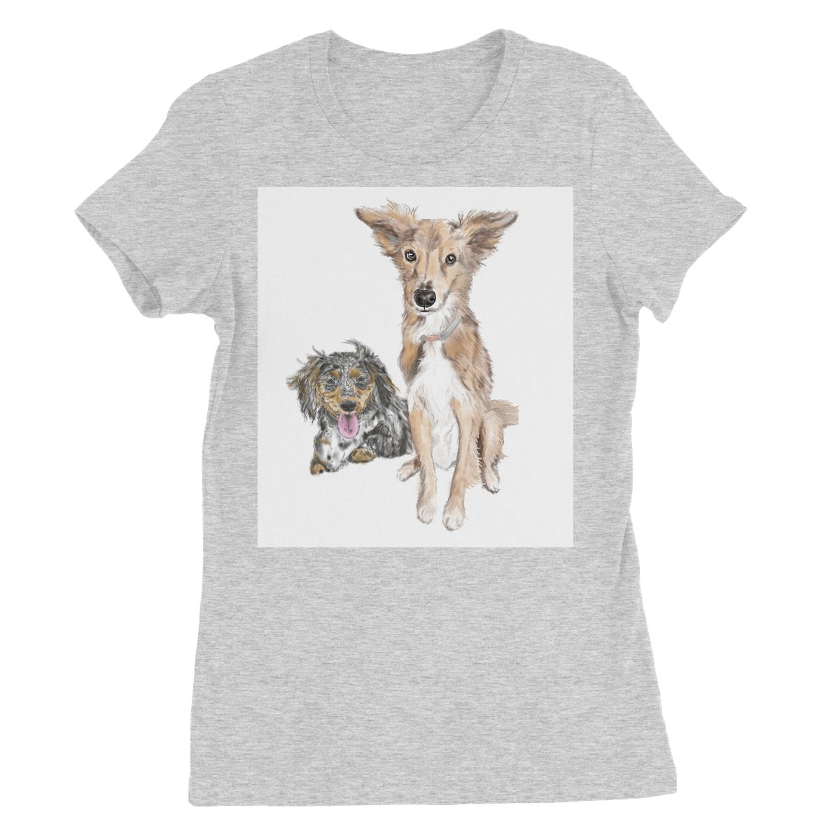 Customer Requests Nicky & Eevee Pet Portrait  Women's Favourite T-Shirt