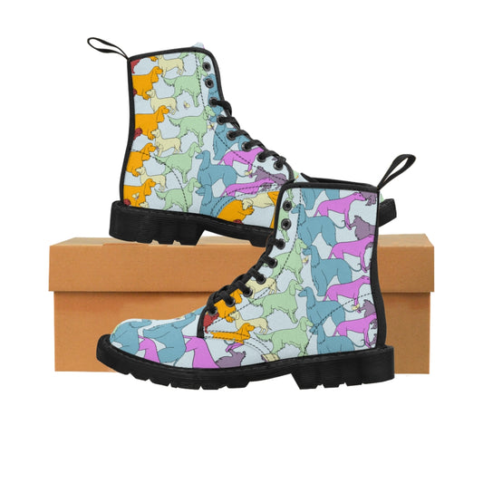 Rainbow Dogs Together Women's Canvas Boots