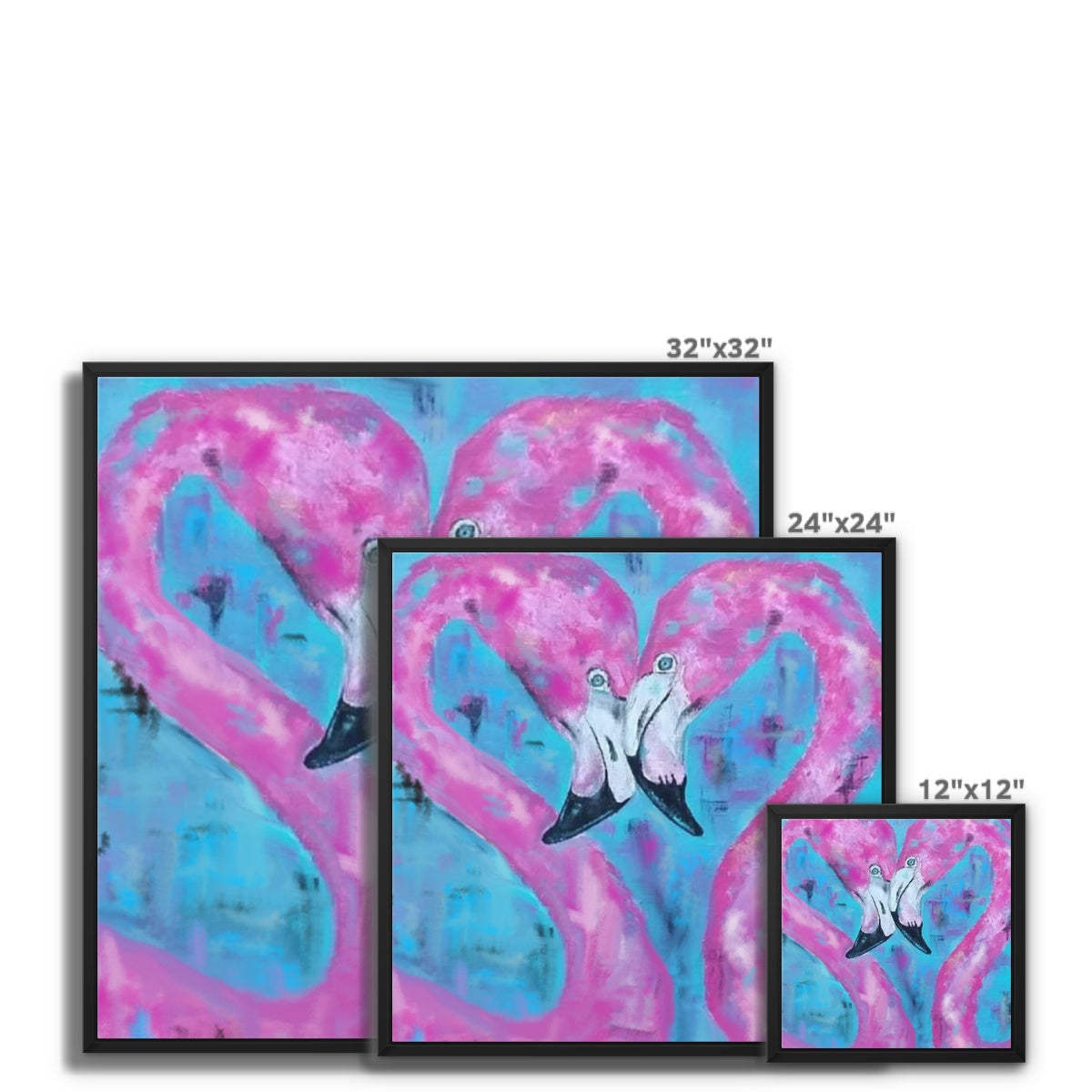 Flamingo Tango Framed Canvas