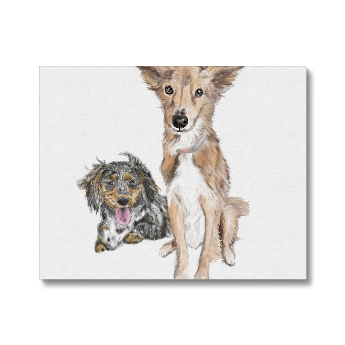 Customer Requests Nicky & Eevee Pet Portrait  Canvas