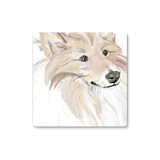 Sheltie Portrait  Coaster