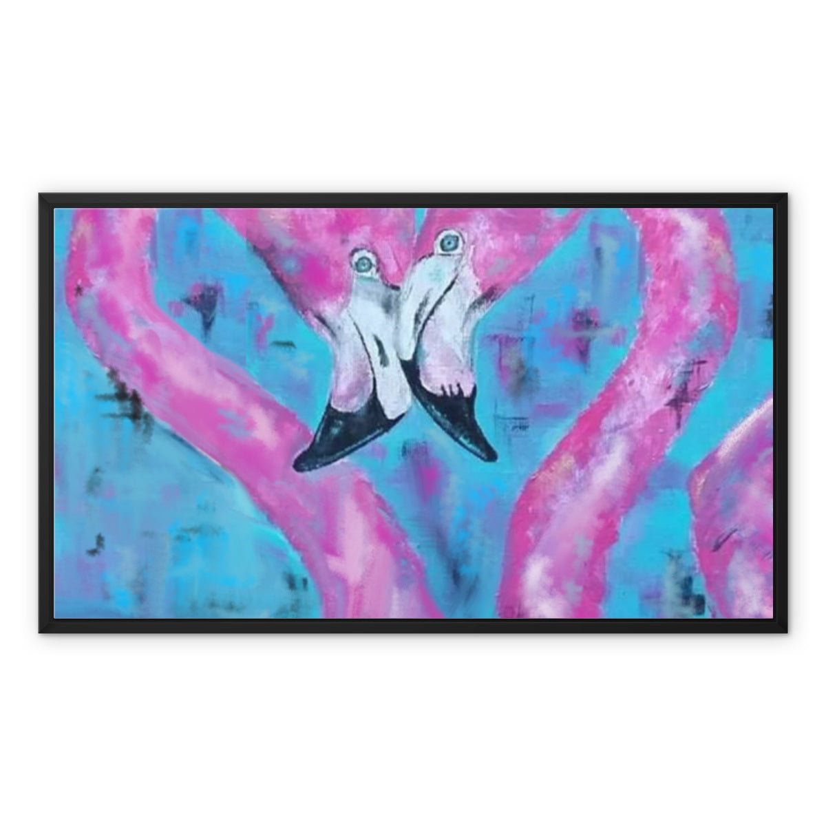 Flamingo Tango Framed Canvas