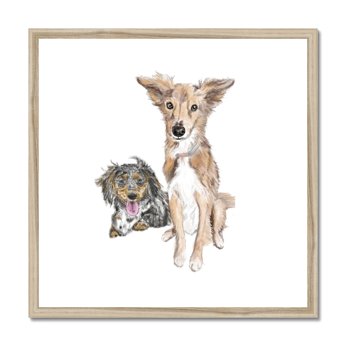 Customer Requests Nicky & Eevee Pet Portrait  Framed & Mounted Print