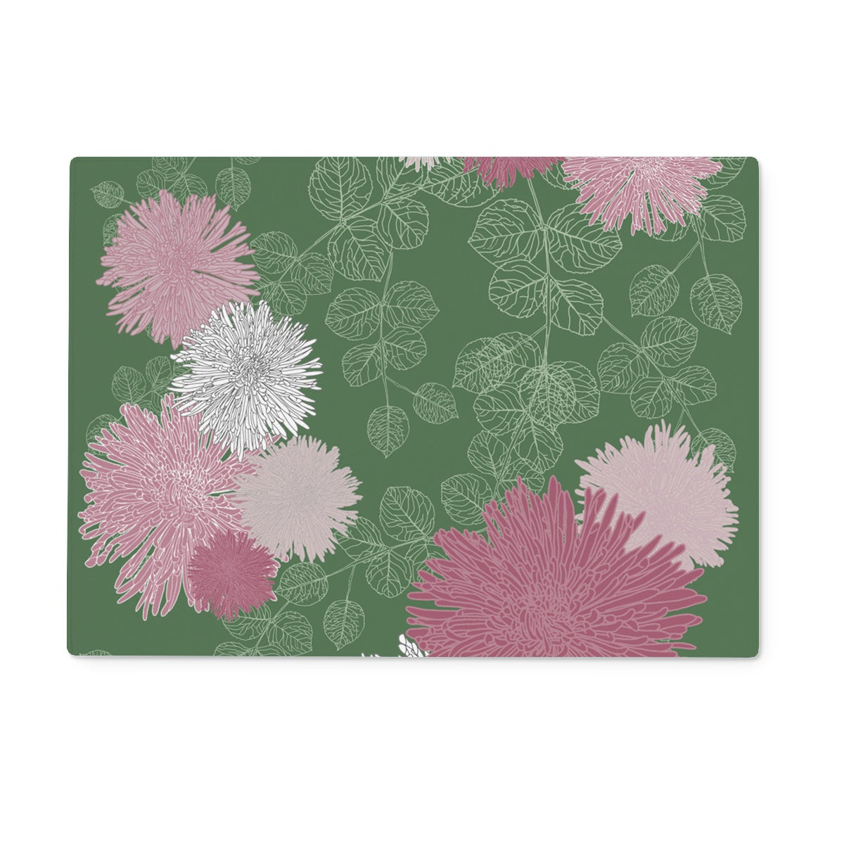 Floral Exuberance  Glass Chopping Board