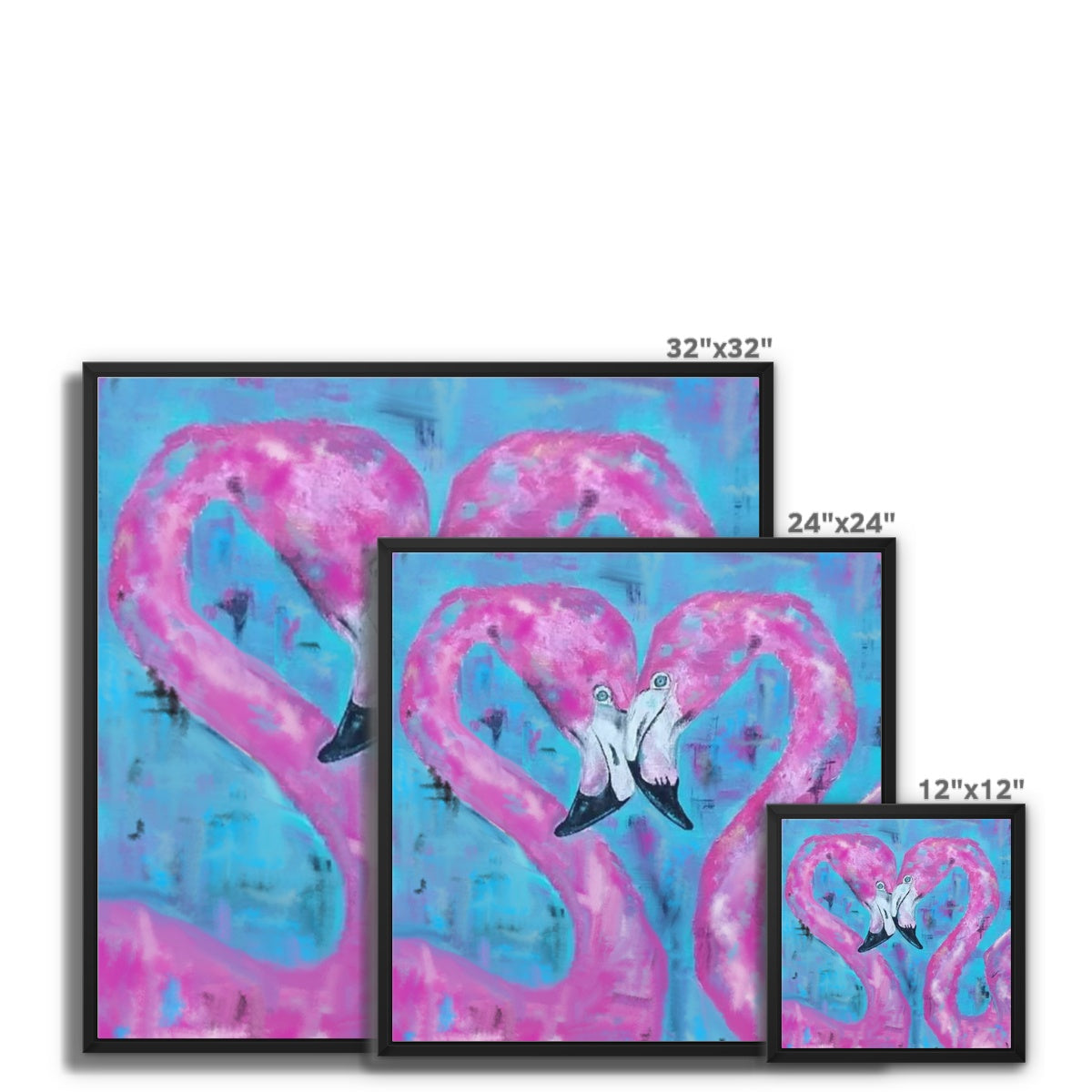 Flamingo Tango Framed Canvas