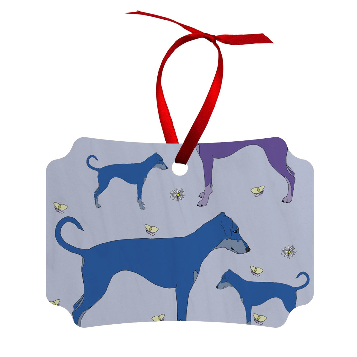 Rainbow Dogs Dobermans Wood Ornament