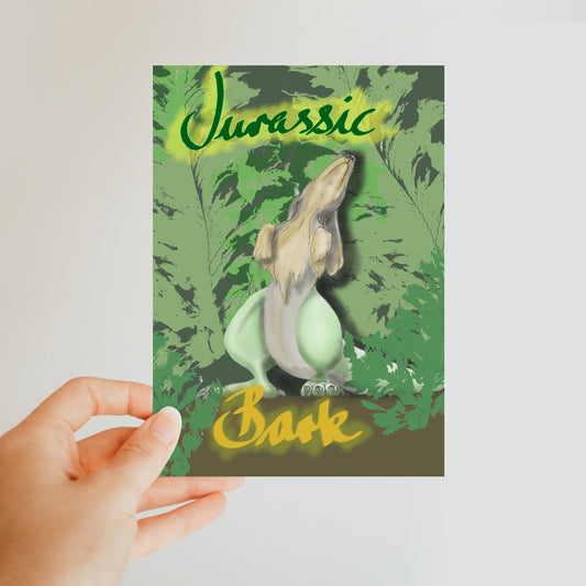 Jurassic Bark Greetings Card  Classic Postcard