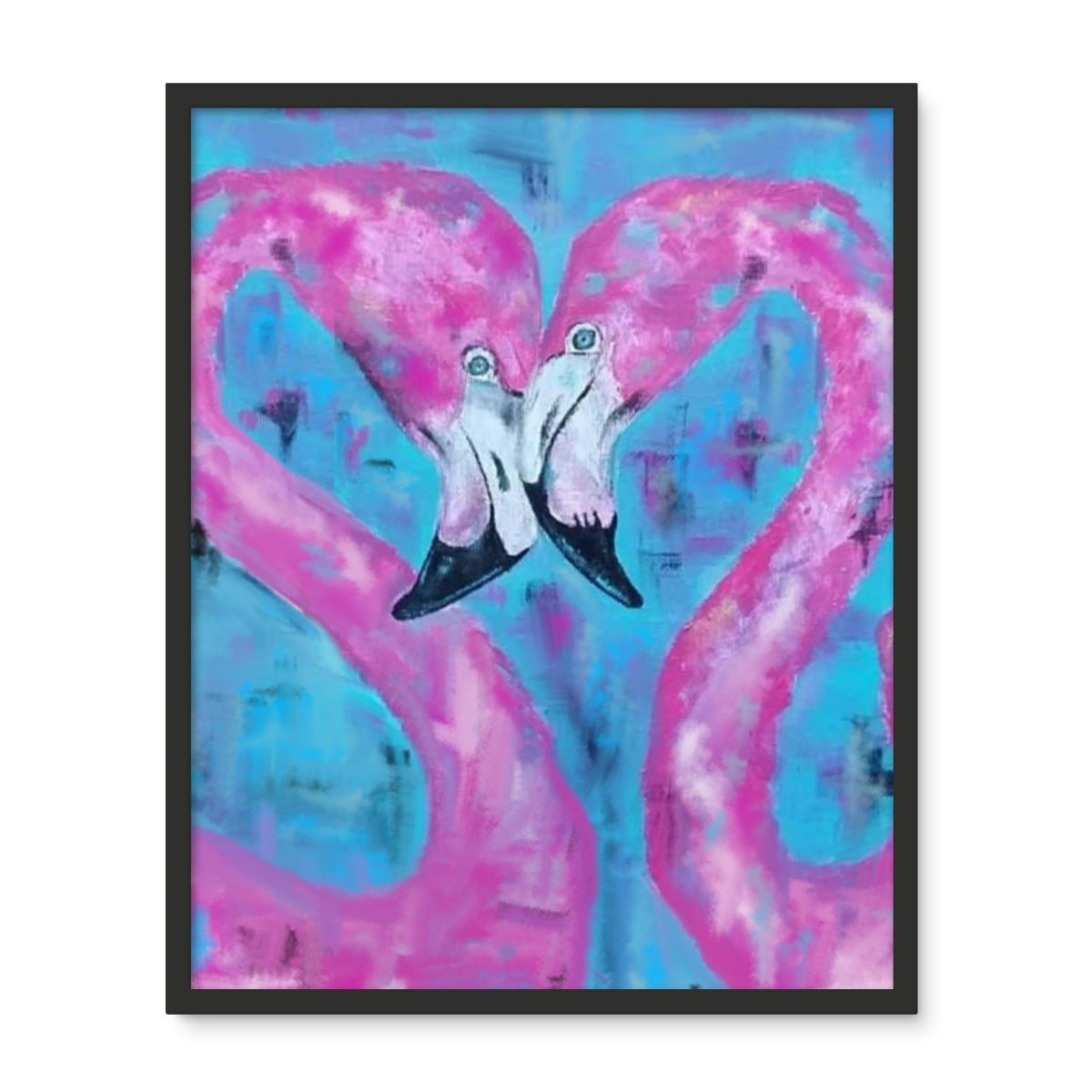 Flamingo Tango Framed Photo Tile