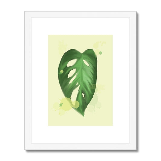 Monkey Mask Houseplant Framed & Mounted Print