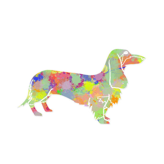 Rainbow Splash Sausage Dog Temporary Tattoo