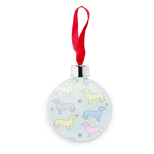 Rainbow Dachshunds Rainbow Dogs  Transparent Christmas bauble