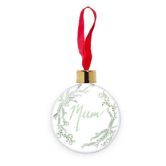 Mum Garden Transparent Christmas bauble