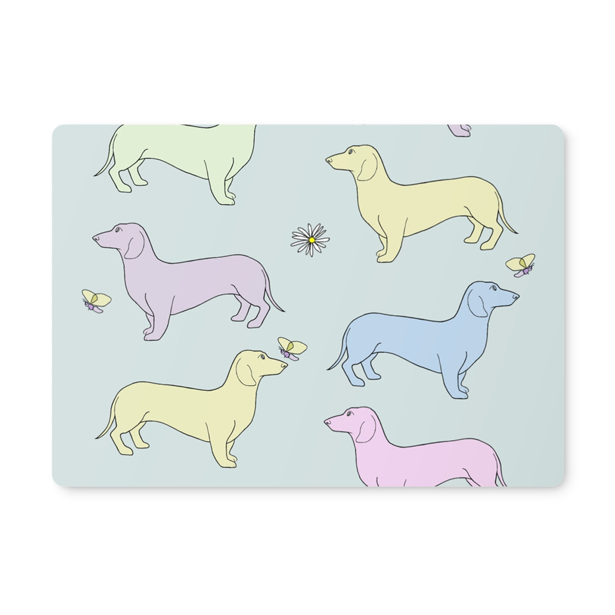 Rainbow Dachshunds Rainbow Dogs  Placemat