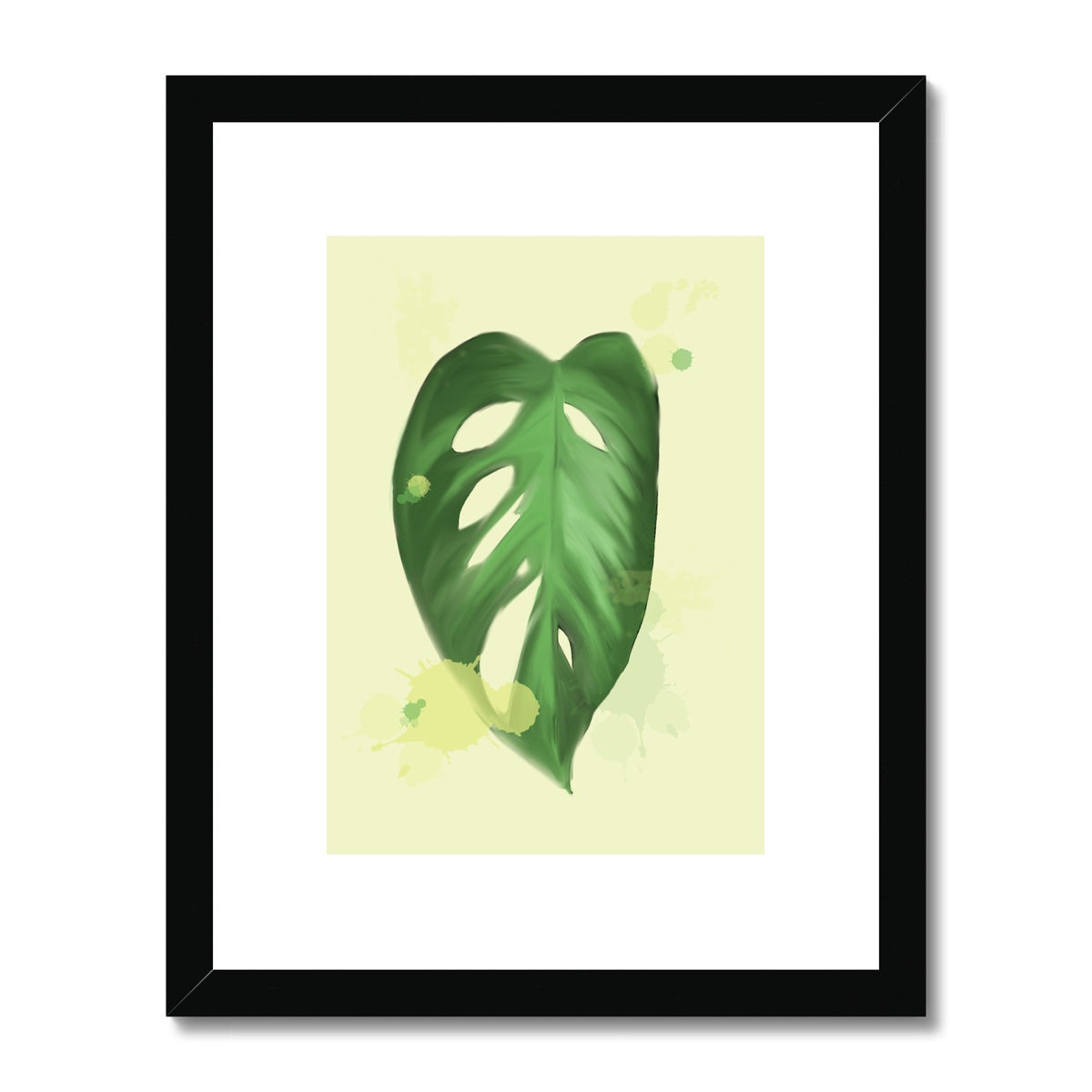 Monkey Mask Houseplant Framed & Mounted Print