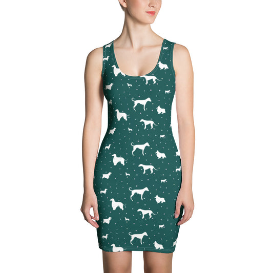 Polkadogs Green Fitted Dress