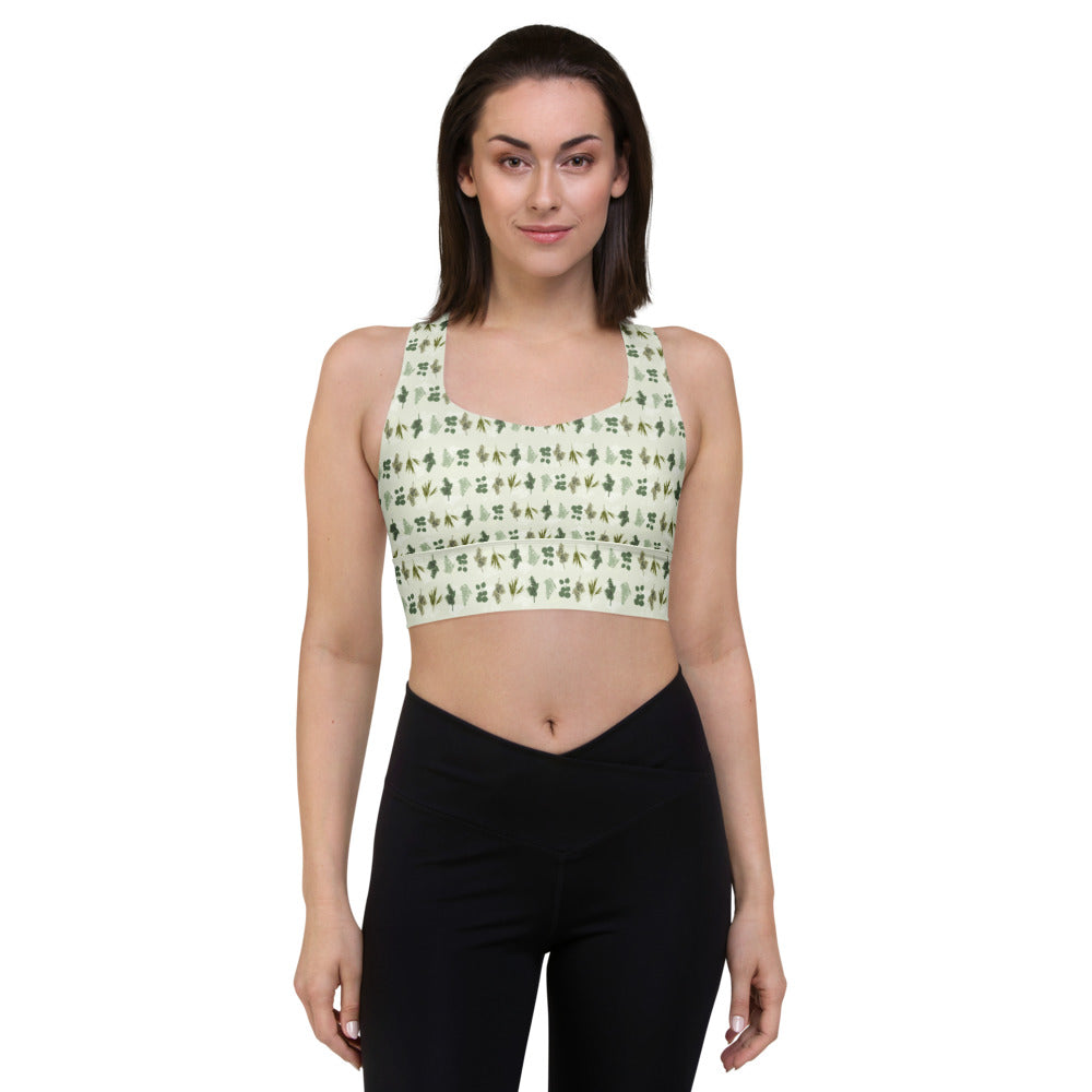 Leaf me to relax Longline sports bra