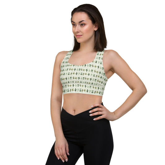 Leaf me to relax Longline sports bra