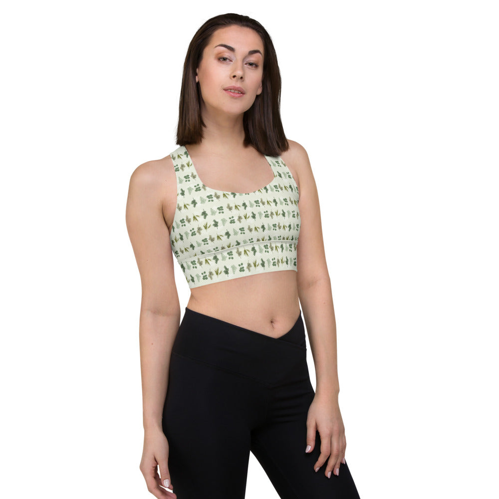 Leaf me to relax Longline sports bra