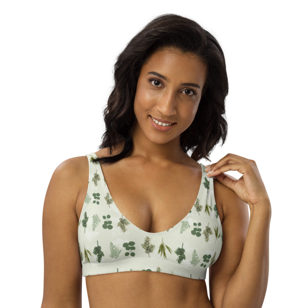 Leaf me to relax Recyled padded bikini top