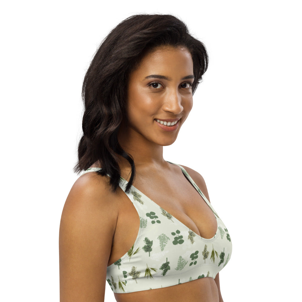 Leaf me to relax Recyled padded bikini top