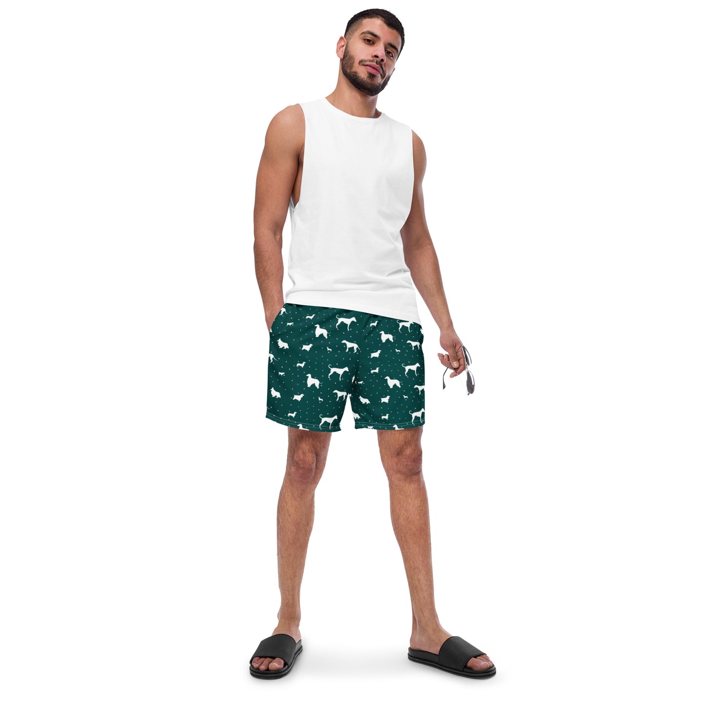 Polkadogs Green Men's swim trunks