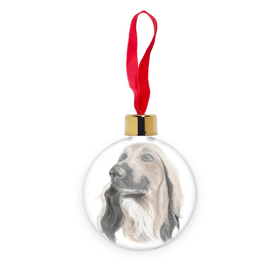 Afghan Portrait  Transparent Christmas bauble