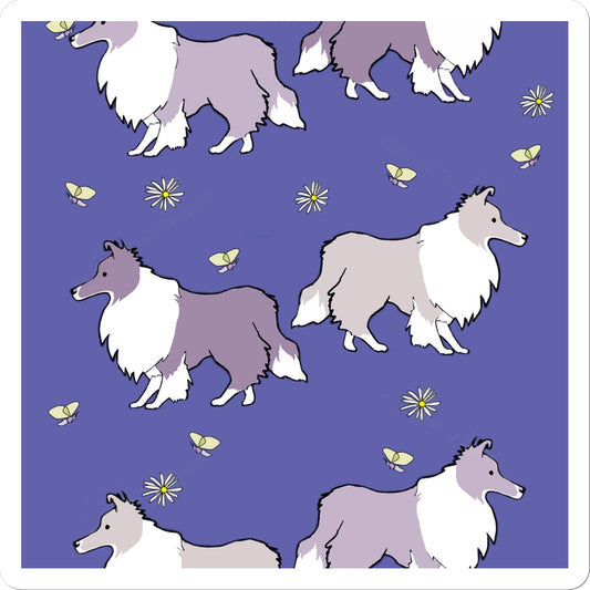 Sheltie Very Peri Rainbow Dogs  Sticker