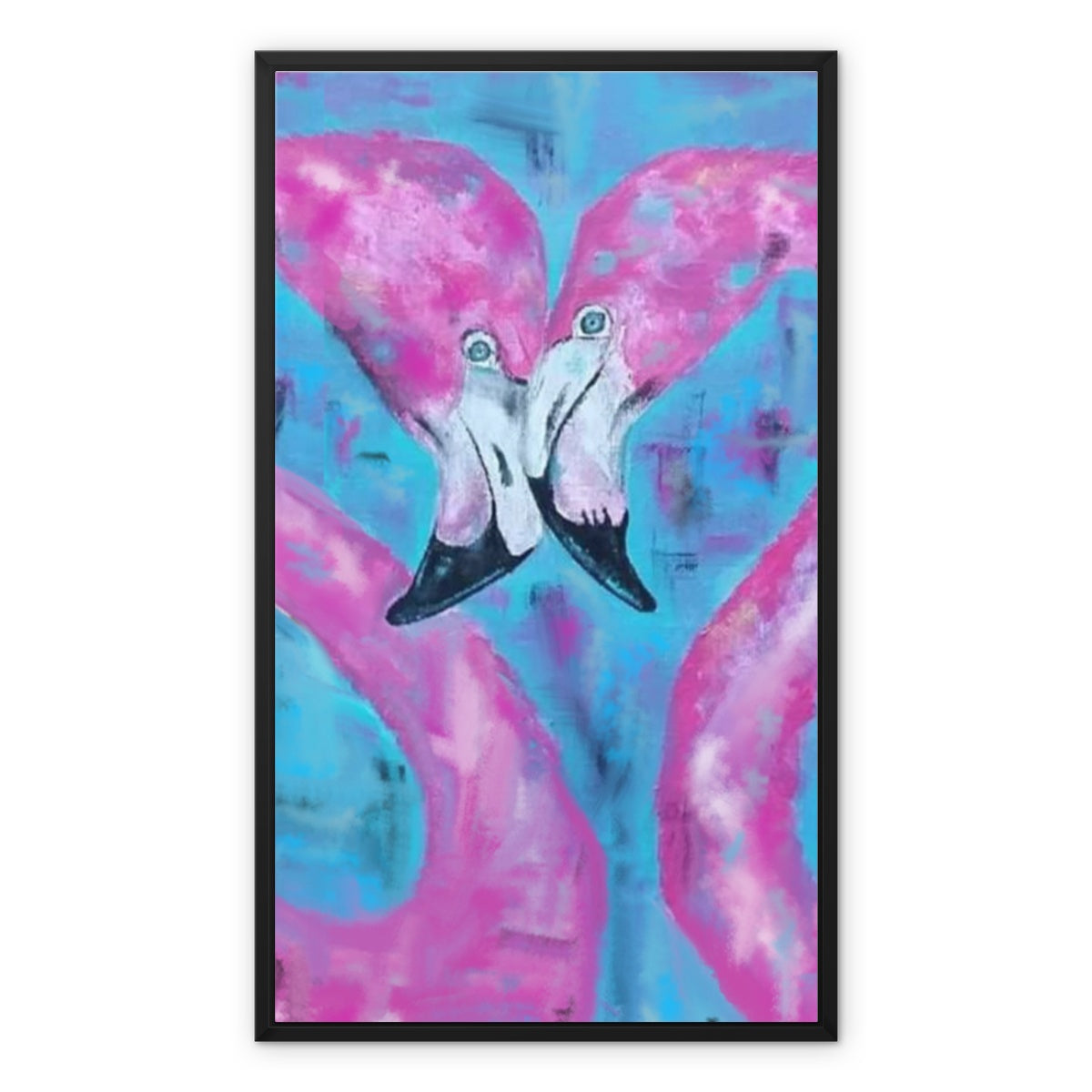 Flamingo Tango Framed Canvas