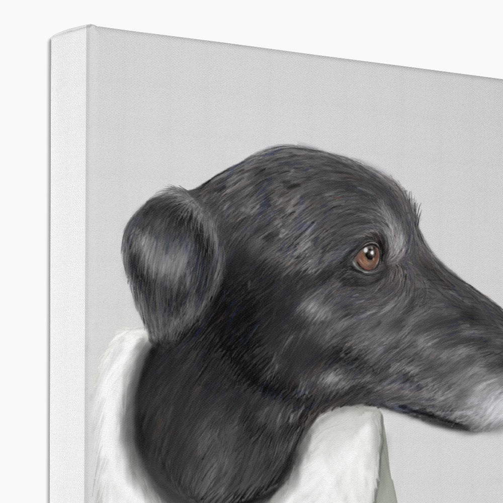 Greyhound Portrait Canvas