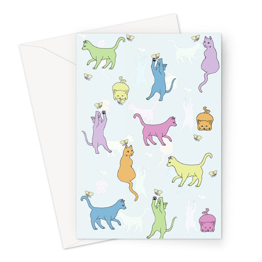 Rainbow Cats Greeting Card