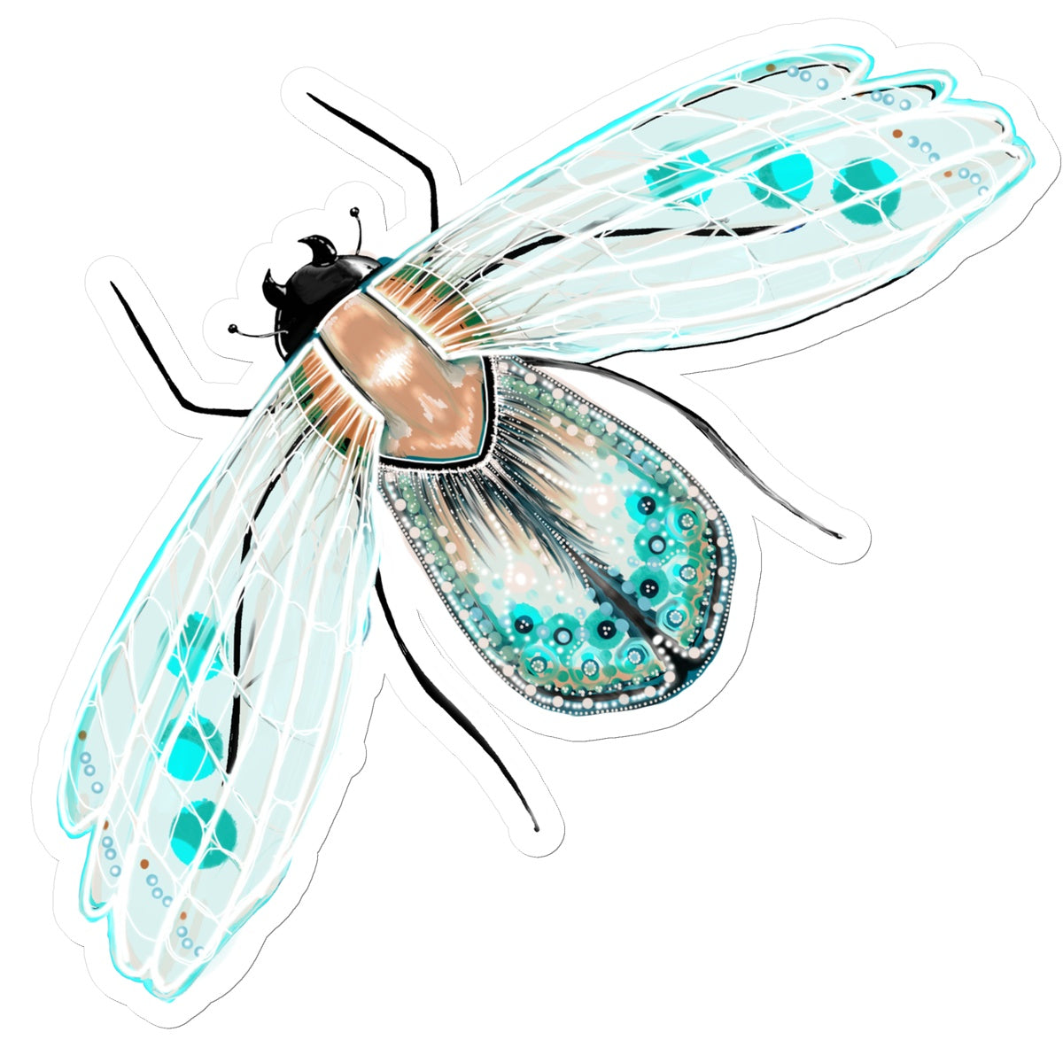 Bejewelled Beetle Bug Sticker