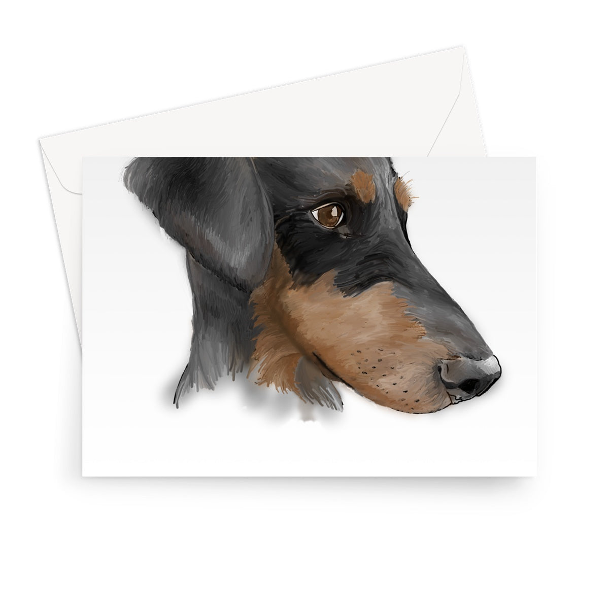 Dobermann Portrait  Greeting Card